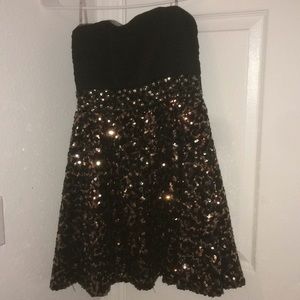 Sparkly black and gold dress